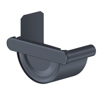 Endkappe links NW 150 Aluminium Anthrazit für Dachrinne NW 150 Anthrazit